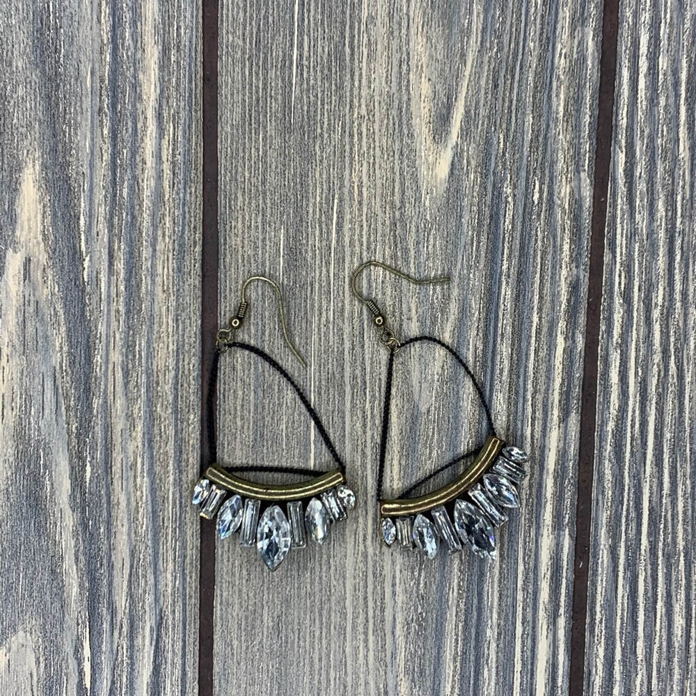 Gold crystal earring